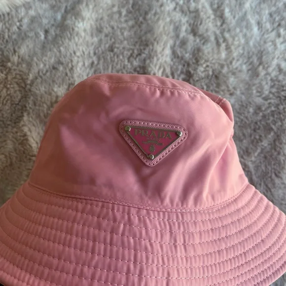 Prada | Accessories | Prada Kids Blush Pink Bucket Hat  display picture 3